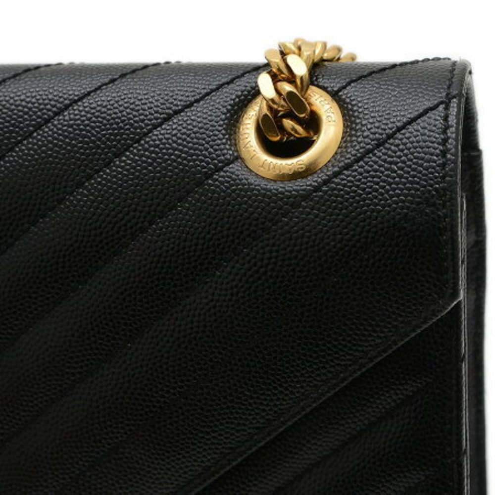 Saint Laurent Yves Envelope Chain Shoulder Bag Black - Picture 4 of 7